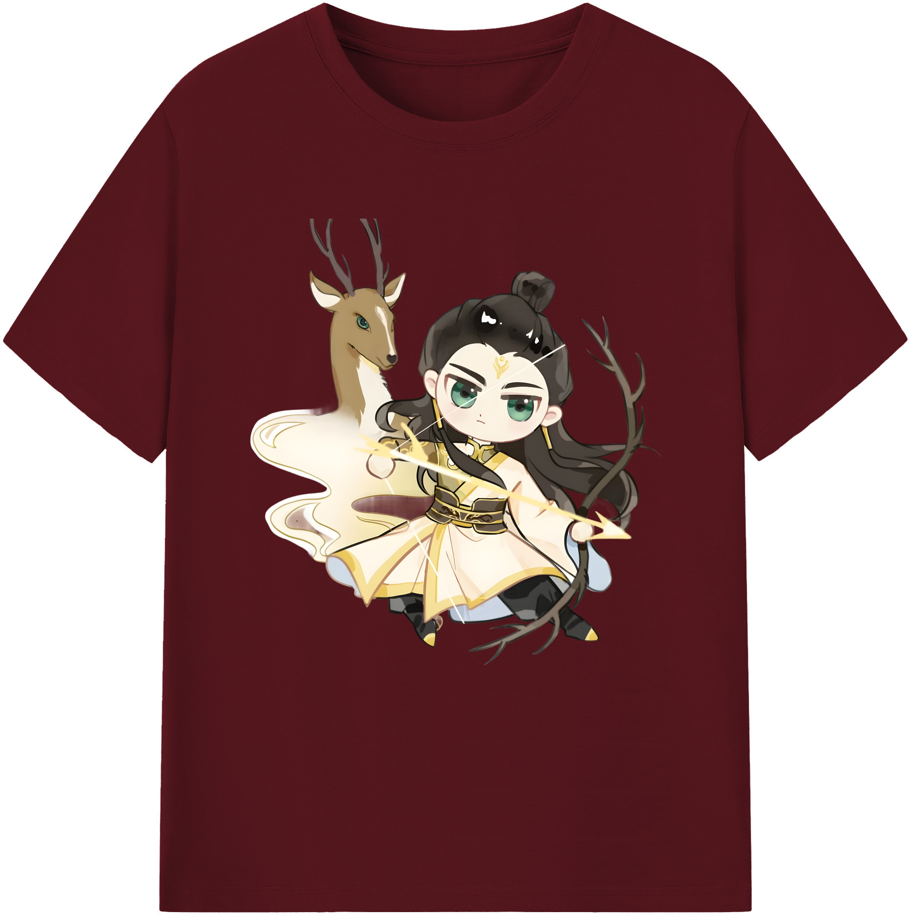 （画像用） Ne Zha 2 ナタ 魔童の大暴れ 綿100％半袖Tシャツ（フロントプリント）